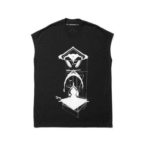 JULIUS 897CPM2 Black / anima Sleeve Less Tops